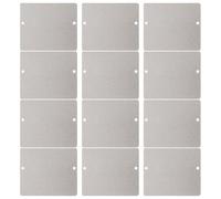 WOONEKY 12pcs Universal Mica Sheet for Microwave Oven Waveguide Cover Replacement, Silver Design Heat Insulation Pad for Kitchen Appliances Exceptional Flame Retardant Properties