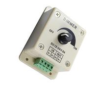 WOONEKY 12v 8a Led Panel Dimmer Wall Pwm Dimmer Inline Dimmer Switch for Dimmable Lights Wall Mount Dimmer Knob Save Energy and Extend Bulb Life
