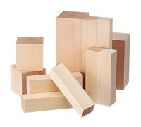 WOONEKY 13pcs Basswood Blocks for DIY Woodworking Unfinished Soft Wood for Whittling Crafting Artistic Creations Smooth Surface Diverse for Beginners and Professionals