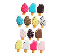 WOONEKY 14pcs Realistic Faux Ice Cream Resin Charms Candy Embellishments for DIY Phone Case Decorations Miniature Dessert Models for Party and Craft Accessories
