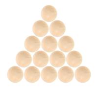 WOONEKY 15 PC Solid Hardwood Wooden Balls Nonbounce Hockey Training Pucks for Stickhandling Street Floorball Practice Regulation Equipment