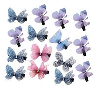 WOONEKY 15pcs Mini Butterfly Hair Clips for Women Fairy Hair Accessories Random Color