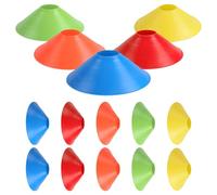 WOONEKY 15pcs Soccer Training Cones with Stable Base Bright Multi-color Agility Markers for Football Basketball PE Drills Small Lightweight Practice Equipment for Speed and Precision