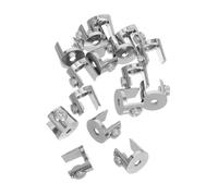 WOONEKY 16pcs Adjustable Glass Shelf Clamp Bracket Supports for Glass Panels Polished Clips for Shower Panel and Wood Board Secure Fixing
