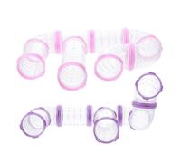WOONEKY 16pcs Hamster Tunnel Tubes with Diy Connector Plates Transparent Adventure External Pipe for Hamster Cage Fun Playtime Accessory for Pets