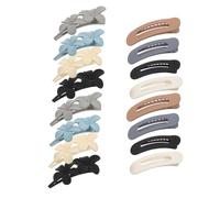 WOONEKY 16pcs Matte Flower Hair Clips Elegant Floral Barrette for Vintage Matte Claw Clips for Side Bangs and Fringe Styling Non-slip Strong Hold Hair Accessories
