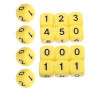WOONEKY 16pcs Number Dice: Interactive Math Learning Dice Set - 16mm Portable Teaching Tools For Kids - Fun Game Props For Classroom Home And Tutoring