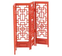 WOONEKY 18 Scale Dollhouse Furniture, Wooden Mini Room Divider Panel Model for Dollhouse Decor, Traditional Style Doll Accessories