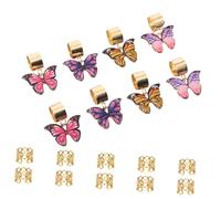 WOONEKY 18pcs Butterfly Braid Clips Zinc Alloy Hair Accessories for Braids Dreadlocks Hair Charms Stylish for Braided