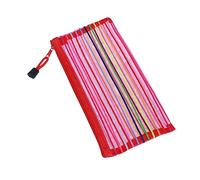 WOONEKY 18Pcs Colorful Portable Stationery Bags Mesh Zipper File Holders PVC Document Pouches Organizer for Office School Supplies