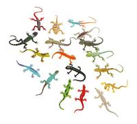 WOONEKY 18pcs Realistic Plastic Lizard Set Lifelike Reptile Figurines for Decor and Educational Play for Gardens Bonsai and Animal Learning
