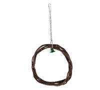 WOONEKY 1Pc Braided Bird Swing Toy for Small Birds Rattan Parrot Stand Frame Climbing and Biting Fun for Budgies Cockatiels and Conures