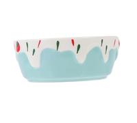 WOONEKY 1pc Ceramic Small Pet Bowl Food Water Dish for Hamsters Guinea Pigs and Small Animals Space-saving Design for Treats Dry Wet Food Easy to Clean