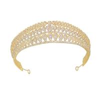 WOONEKY 1pc Chic Rhinestone Bridal Crown Headband Elegant Wedding Headdress for Women Lightweight Durable for Brides Bridesmaids Stunning Diamond Look for Special Occasions