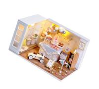 WOONEKY 1Pc DIY Mini House Model and Fun Cottage for Assemble Your Own Miniature Hut Romantic for