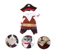 WOONEKY 1pc Halloween Dog Pirate Costume Pet Clothing Small to Extra Large Sizes Creative Pet Outfit for Dogs