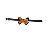 WOONEKY 1pc Halloween Pet Bow Tie Collar Cat Bell Soft Breathable Material for Dogs and Cats Cute Pumpkin Design for Festive Decoration