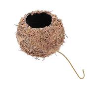 WOONEKY 1Pc Hanging Bird House Simulation Straw Woven Nest for Garden Decor Safe Hideaway for Birds From Predators Easy to Install for Outdoor Spaces