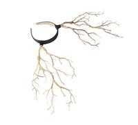 WOONEKY 1pc Witch Tiara Deer Antlers Costume Halloween Hair Hoop Devil Hairband Deer Headband with Flowers Halloween Headwear Festive Antler Headband Cosplay Halloween Headdress Plastic