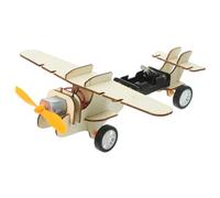 WOONEKY 1Set DIY Wood Airplane Model Kit for Educational Science Assembly Puzzle to Inspire Curiosity and Creativity for and Basic Physics Understanding