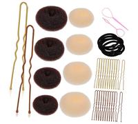 WOONEKY 1Set Donut Hair Bun Maker Kit Practical Durable Hair Styling Supplies for Women Easy to Use Secure Fit Comfortable Design for Beautiful Bun Hairstyles