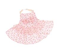 WOONEKY 1set Dress Leash for Small Animals Cute Pet Bunny Clothes for Activities Comfortable and Elegant Design for Your Furry Friend Cherry
