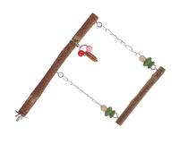 WOONEKY 1Set Parrot Swing Natural Bird Perch Stand for Chewing Playing Bird Supply for Parrots and Birds Enhances Curiosity Home Decor