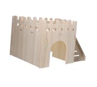 WOONEKY 1set Wooden Hamster Nest Cozy Hideout for Small Pets Spacious Hamster House for Resting Playing Durable Safe Design for Rats Guinea Pigs Hedgehogs Pet Retreat