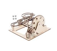WOONEKY 1Set Wooden Marble Run Puzzle DIY Educational for Safe and Smooth Finish Enhances Hand Eye Coordination and Problem Solving Skills for Creative Learning