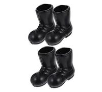 WOONEKY 2 Pairs Mini Santa Boots for Dollhouses of Tiny Christmas Shoes Holiday Accessory for DIY Projects and Home Decor