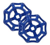 WOONEKY 2 PCS Dark Blue Cast Steel Gate Valve Handwheel Replacement 6x6mm 58mm Outer Diameter Metal Hose Bib Faucet Valve Handle for Plumbing