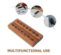 WOONEKY 2 Pcs Hardwood Calligraphy Paperweights 1.4" X 7.1" Non-slip Solid Wood Scroll Weights for Painting, Writing, and Home Study Desk Essential