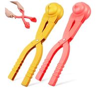 WOONEKY 2 Pcs Large Makers with Long Handles Plastic Winter Outdoor for Snow Play and Snowman Building Random Color