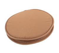 WOONEKY 2 Pcs Round Chair Cushion Pad, Thickened Polyester Seat Mat, Versatile Design, for Home and Outdoor Camping, Brown