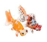 WOONEKY 2 Pcs Simulated Fish Figures for Realistic Goldfish Models Miniature Goldfish Ornaments for Aquarium Decor and Educational Play Promotes Curiosity and Relaxation