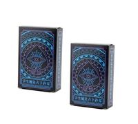 WOONEKY 2 Pcs Tarot Poker Cards for Divination Playing Games Package for Students Family Gatherings Holiday Fun Portable Design Random Color