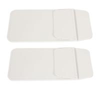 WOONEKY 2 Pieces Pu Leather Pen Case Pocket Protector Insert Type Nurse Doctor Pen Storage Sleeve Multifunctional White Portable Pocket Pencil Bag for Medical Staff