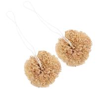 WOONEKY 2 Pieces Small Pet Chew Balls for Rabbits Guinea Pigs and Hamsters, Natural Corn Leaf Material, Molar Teeth Grinding for Small Animal Boredom Relief and Dental Care