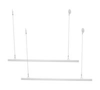 WOONEKY 2 Set Poster Hanging Chains and Hooks Metal and Plastic Dowel Poster Hangers with Simple Assembly and Flags Suitable for Meeting Room Or Outdoor Use