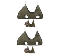 WOONEKY 2 Sets Cat Hammock Elevated Comfortable Cat Sleeping Bed 4 Holes for Stability Nail Care