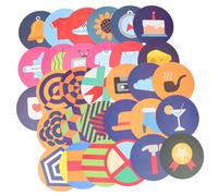 WOONEKY 2 Sets Educational Sensory Flash Cards for Speech Therapy Materials Early Learning with Flat and Designs Prevent Eye Reflection Cognitive Development