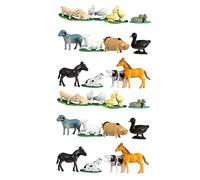 WOONEKY 2 Sets Farm Model Realistic Animal Cognitive Models Desktop Decor for Educational Early Learning Playset