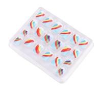 WOONEKY 2 Sets Rainbow Cloud ’s Fake Nail Tips Lovely Cartoon Artificial Nails for, Colorful Manicure Accessories for Little