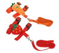WOONEKY 2 Sets Small Pet Harness Kit with Adjustable Breathable Design Rabbit Leash and Decorative Cat Harness Set for Bunny and Kitten Walks Random Style
