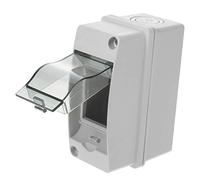 WOONEKY 2 Way Distribution Protection Box Ip65 Waterproof Electrical Junction Box with Transparent Window for Breaker and Power Control