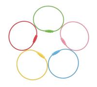 WOONEKY 20 Pcs Stainless Steel Wire Keychain Rings with Threaded Barrel Connectors Heavy Duty Cable Key Rings for Luggage Tags Id Keepers and Key Holders and Lightweight Random Color