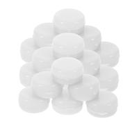 WOONEKY 20 Pcs White Rattle Bell Balls Inserts for Flat Noise Maker Replacement Parts Safe Sturdy Plastic Craft Inserts for Rattles and Soft Repairs