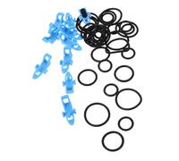 WOONEKY 20 Sets Plastic Fishing Hook Keepers with Sponge Pad Rod Hook Holders and Training Fishing Tools for Sea and Freshwater Anglers