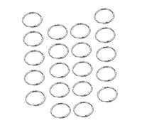 WOONEKY 200pcs Flat Metal Key Rings Split Keychain DIY Craft Accessories Rust-Resistant Bulk for Keys Cards and Home Car Organization