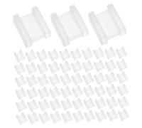 WOONEKY 200Pcs Power Plug Protective Covers Dust and Water Resistant Plug Foot Shields Easy Install Prong Caps for Home Office Commercial Electrical Outlets Safety First Dustproof Boot